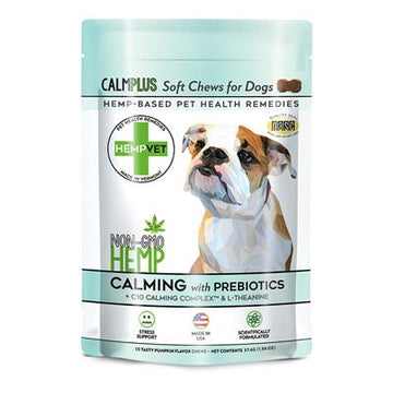 CALMPLUS with Prebiotics, Calming, Digestive & Brain Health Support Supplement (40 chews/bag)