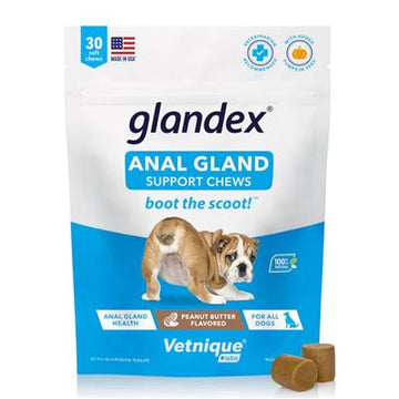 Glandex Anal Gland Soft Chew Peanut Butter 30ct