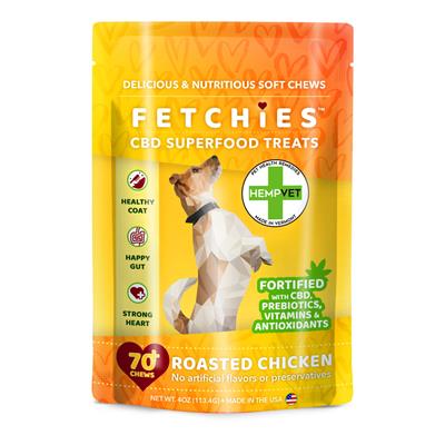 Fetchies CBD Superfood Treats, Roasted Chicken, 4oz