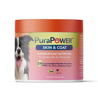 PuraPower SKIN & COAT Superior Daily Nutrition for Healthy Skin & a Shiny Coat, 16oz Jar