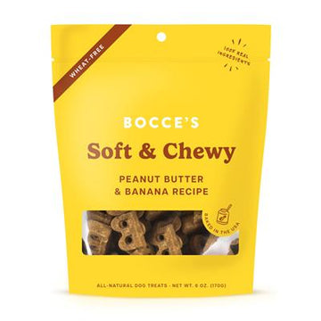 Bocce's Bakery Peanut Butter & Banana Soft & Chewy Dog Treats 6oz