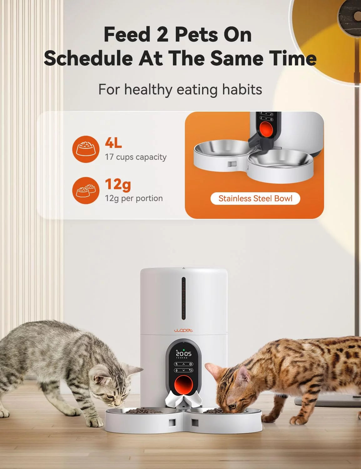 Double Pet Food Dispenser