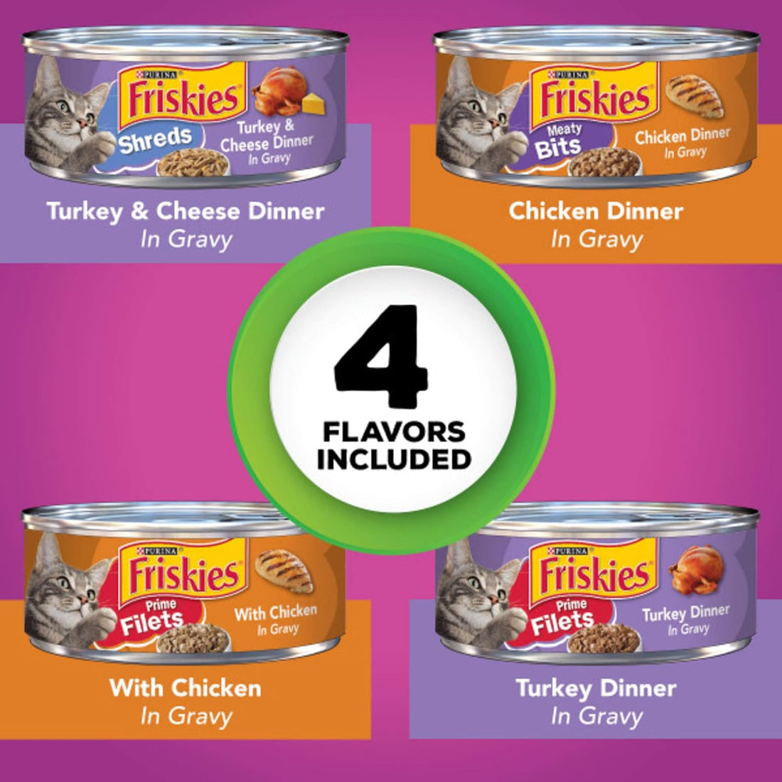 Purina Friskies Gravy Wet Cat Food (Pack of 32)