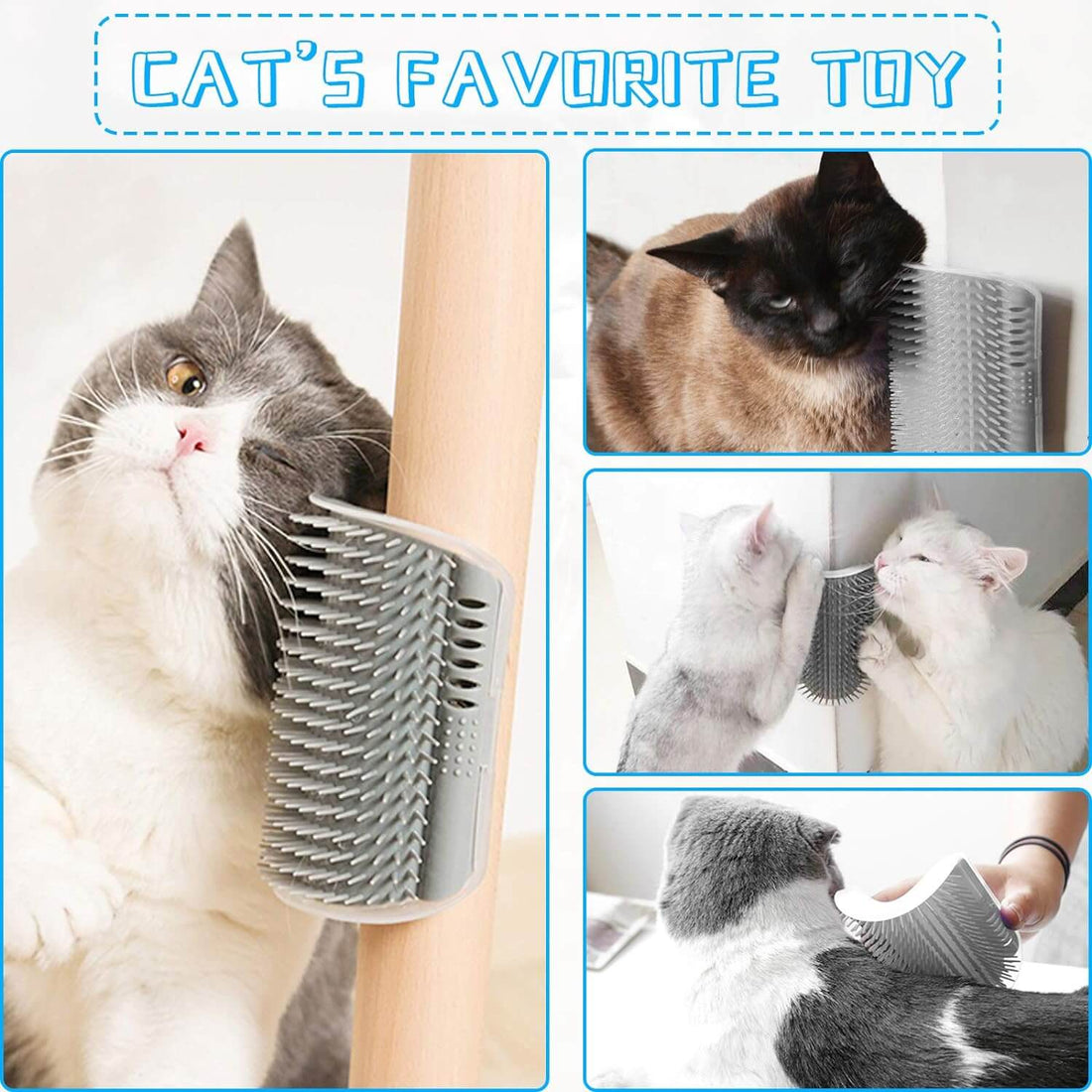 Cat Self-Groomer Brush Set