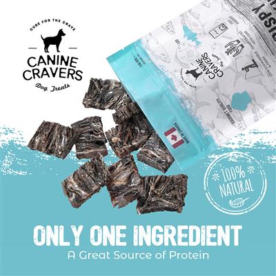 Crispy Cod Skins - Canine Cravers Dog Treats, 4oz. Bag