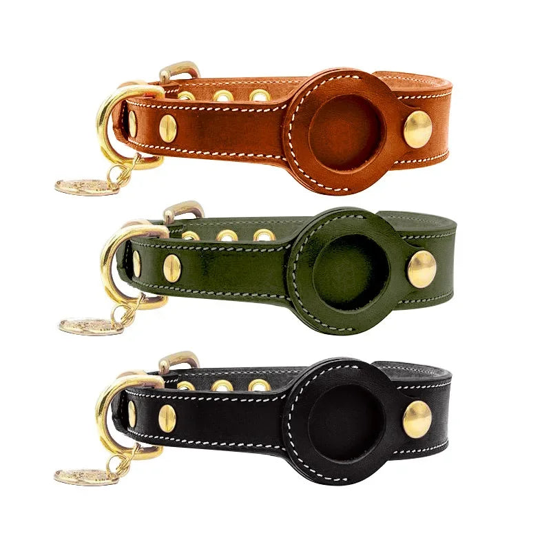 Leather AirTag Collar for Pets