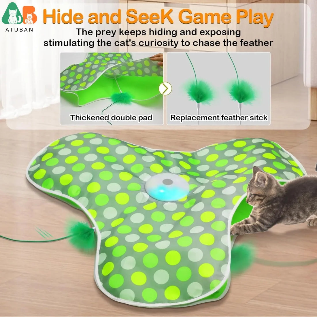 Moving Feathers Interactive Cat Toy