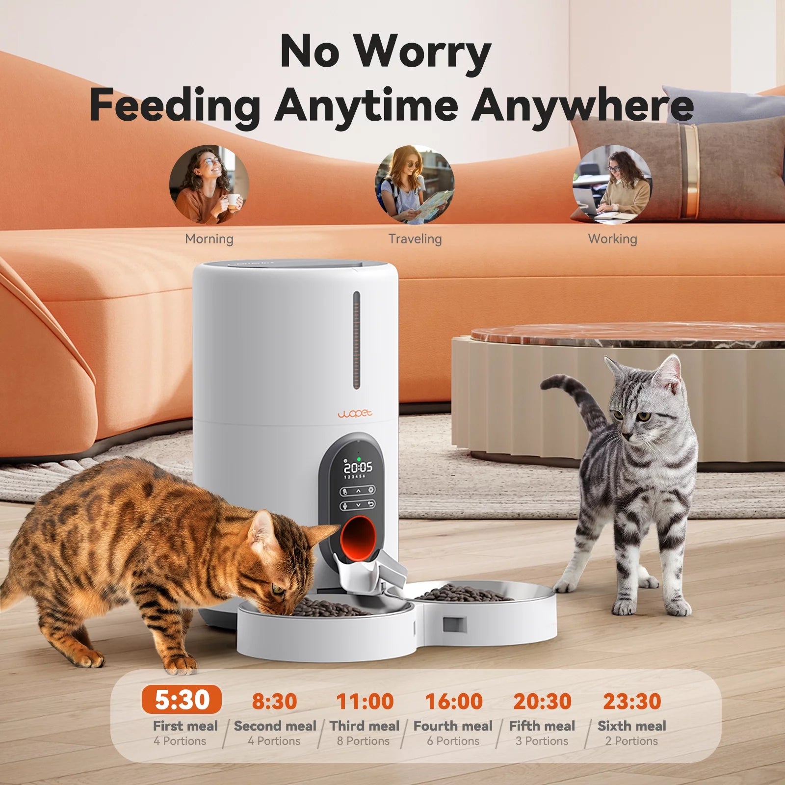 Double Pet Food Dispenser