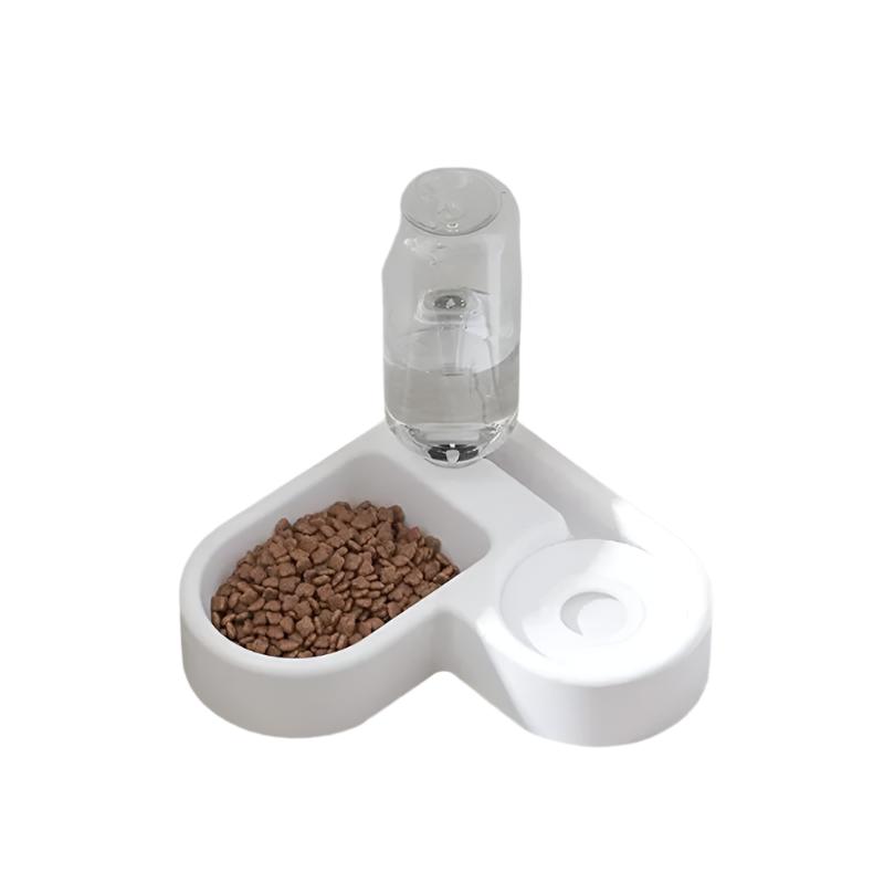 Dog Bowl Cat Feeder Bowl with Water Bottle Automatic Drinker Feeding Bowl save Space Dog Bowl Cat Bowl Pet Supplies