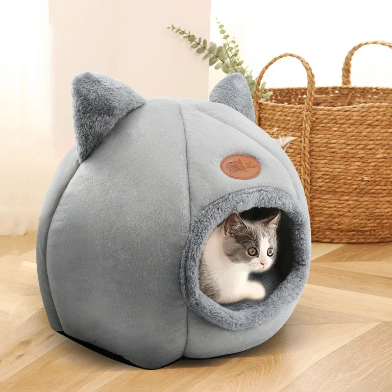 Winter Cat Bed Cave Mat